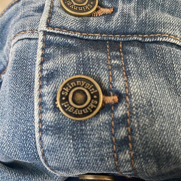 NWT Skinnygirl Button Fly Wide Leg Cropped High Rise Stretch Jean Size 12 (31) - Picture 7 of 8